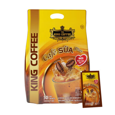 Cà Phê Sữa PLUS Hòa Tan 3IN1 KING COFFEE - Túi 1kg (50 gói x 20g)