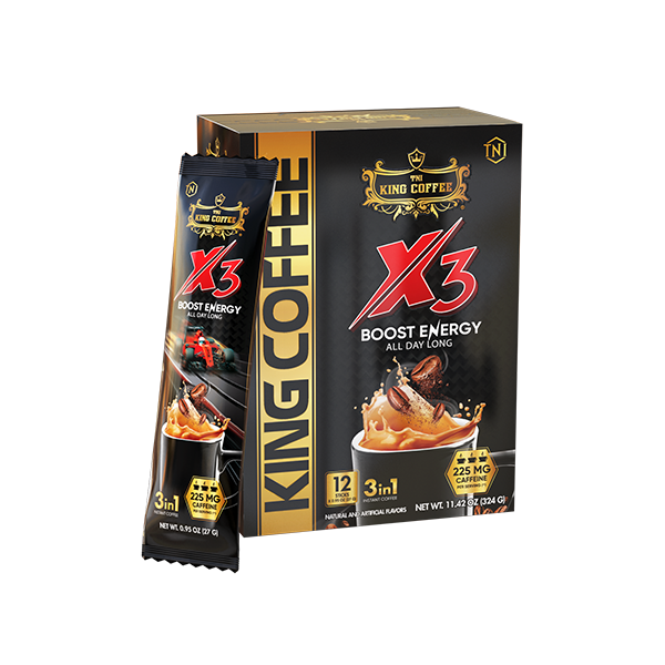 KING-COFFEE-Hoa-tan-3IN1-X3-–-Hop-324-g-12-sticks-x-27-g_VE.png Cà Phê Hòa Tan 3IN1 X3 KING COFFEE - Hộp 324g (12 gói x 27 g)