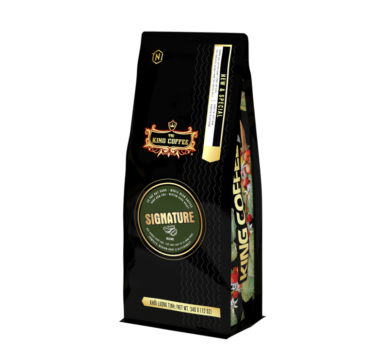 Cà Phê Hạt Rang Signature Blend KING COFFEE - Túi 340g