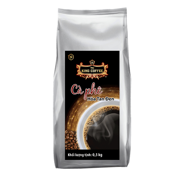 Cà Phê Hòa Tan Đen Thuần Khiết KING COFFEE - Túi 500gr