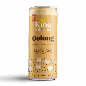 Trà Sữa Uống Liền King Milk Tea Oolong Thạch Dừa & Hạt Chia
